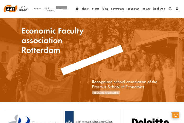 website screenshot EFR