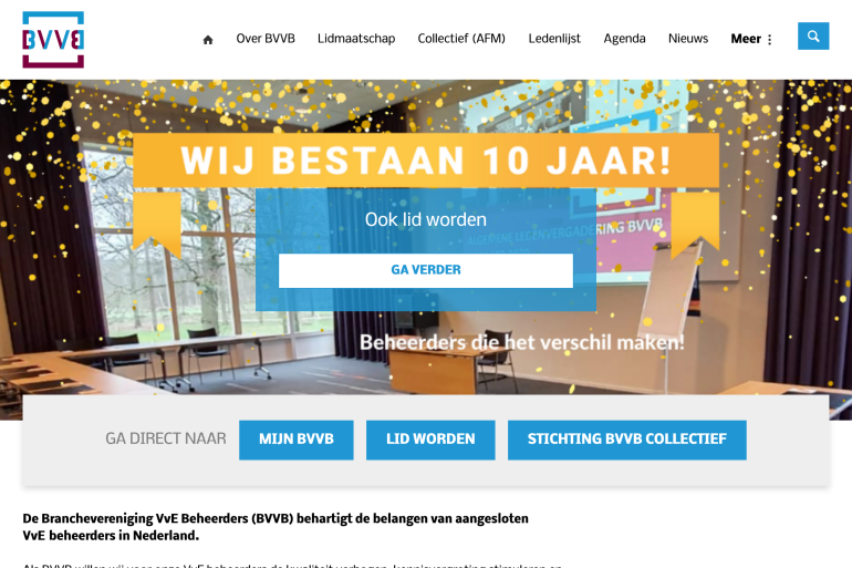 website screenshot BVVB
